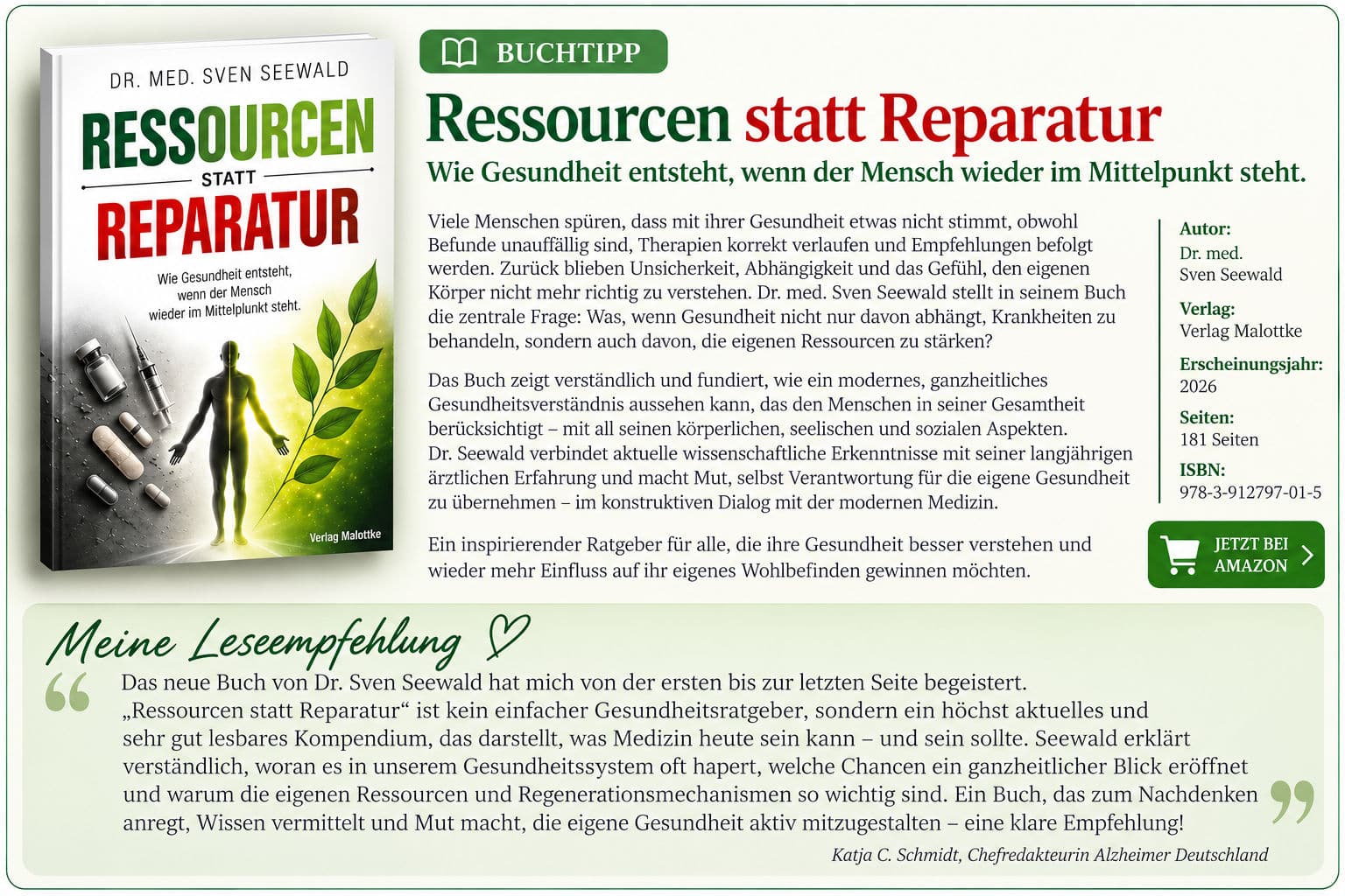 Ressourcen statt Reparatur - Buch - Dr. med. Sven Seewald